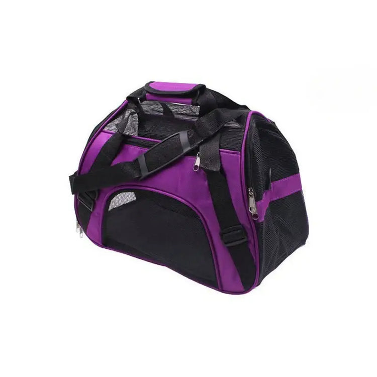 Portable Mesh Pet Travel Carrier Bag - Purple / L - cat carrier
