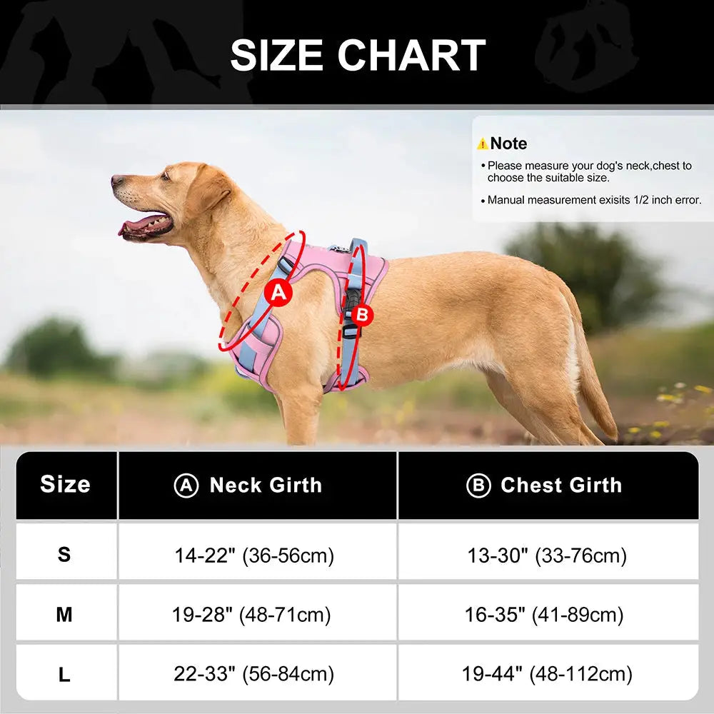 Reflective Mesh Dog Harness – Adjustable Vest - dog harness