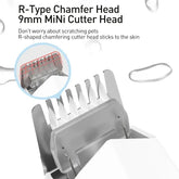 ROJECO Pet Hair Trimmer with LED Light - White / CHINA - dog hair trimmer
