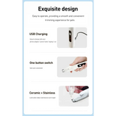ROJECO Pet Hair Trimmer with LED Light - White / CHINA - dog hair trimmer