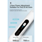 ROJECO Pet Hair Trimmer with LED Light - White / CHINA - dog hair trimmer