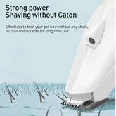 ROJECO Pet Hair Trimmer with LED Light - White / CHINA - dog hair trimmer