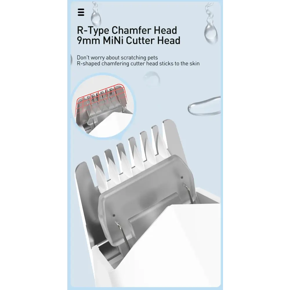 ROJECO Pet Hair Trimmer with LED Light - White / CHINA - dog hair trimmer