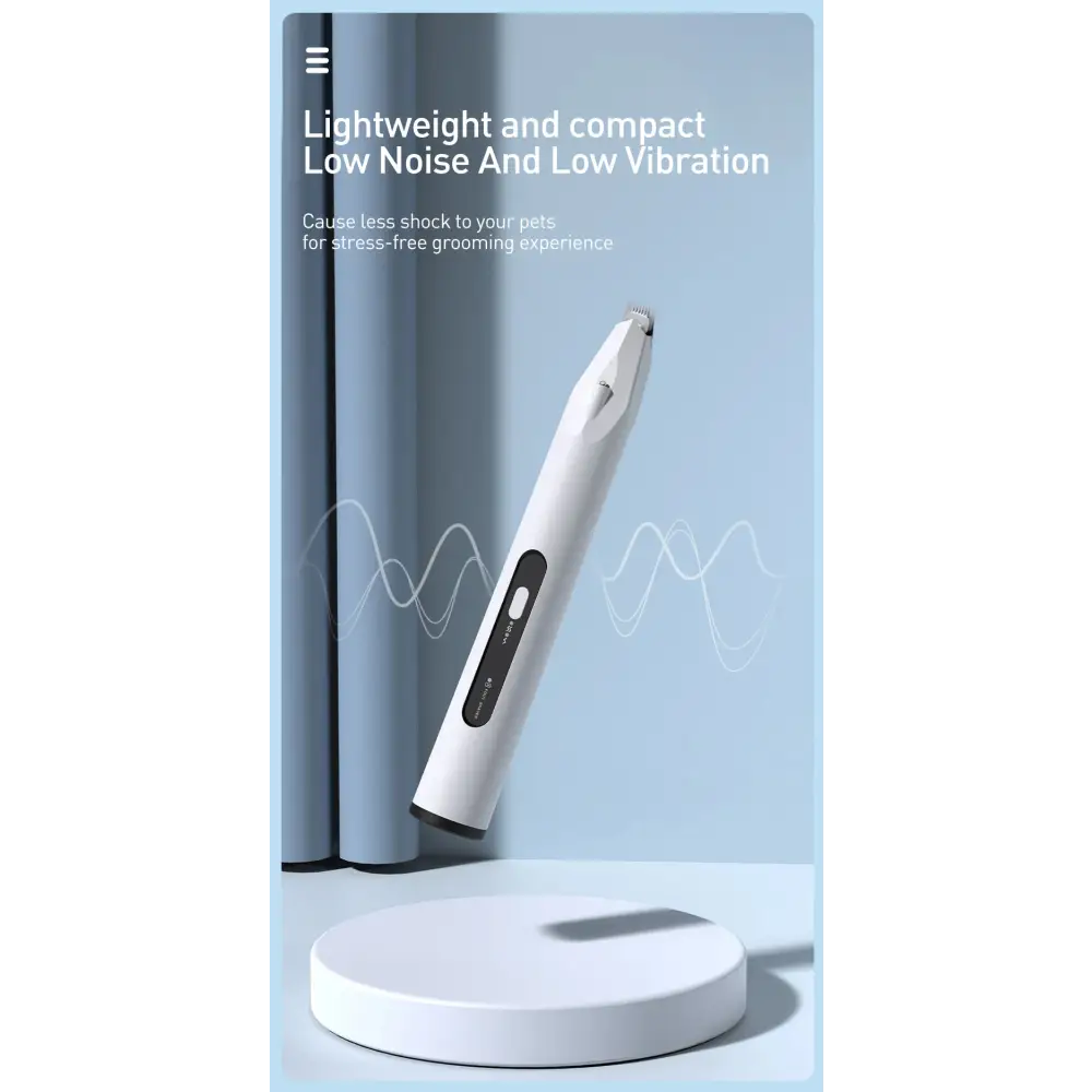 ROJECO Pet Hair Trimmer with LED Light - White / CHINA - dog hair trimmer