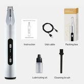 ROJECO Pet Hair Trimmer with LED Light - White / CHINA - dog hair trimmer