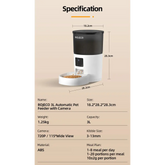 ROJECO Smart Feeder with Camera & Voice Control - 3L Camera Version - cat feeder