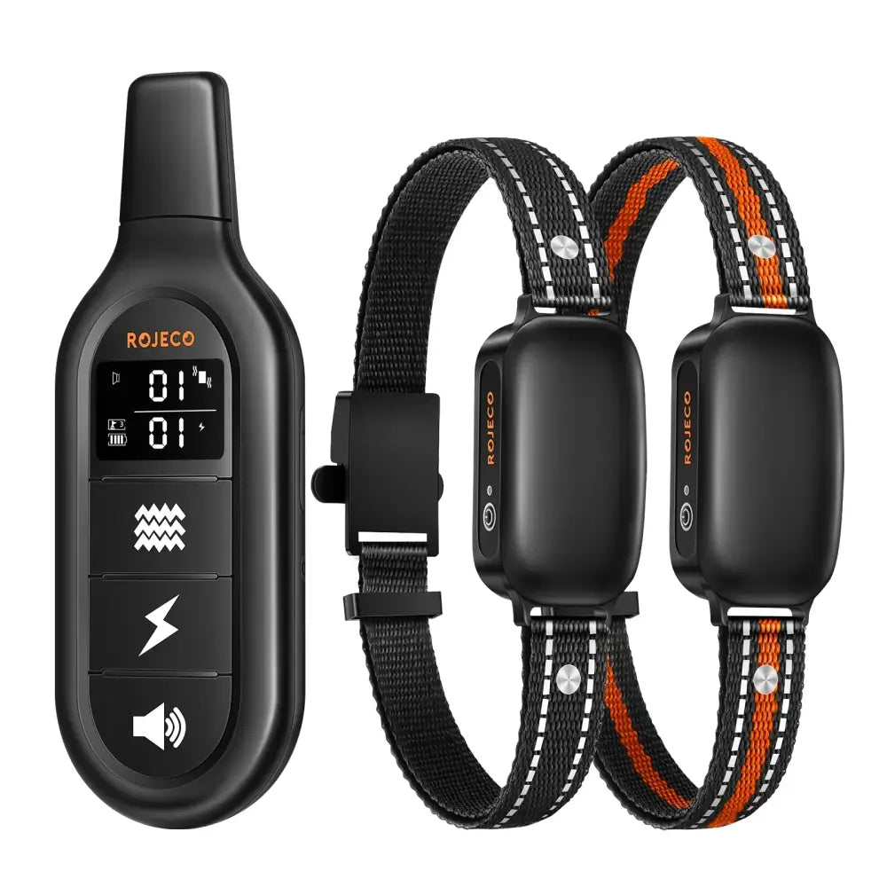 ROJECO Waterproof Dog Training Collar with Remote - 2 Collars - Dog training collar