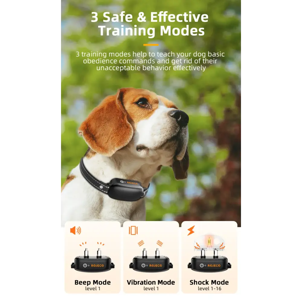 ROJECO Waterproof Dog Training Collar with Remote - Dog training collar