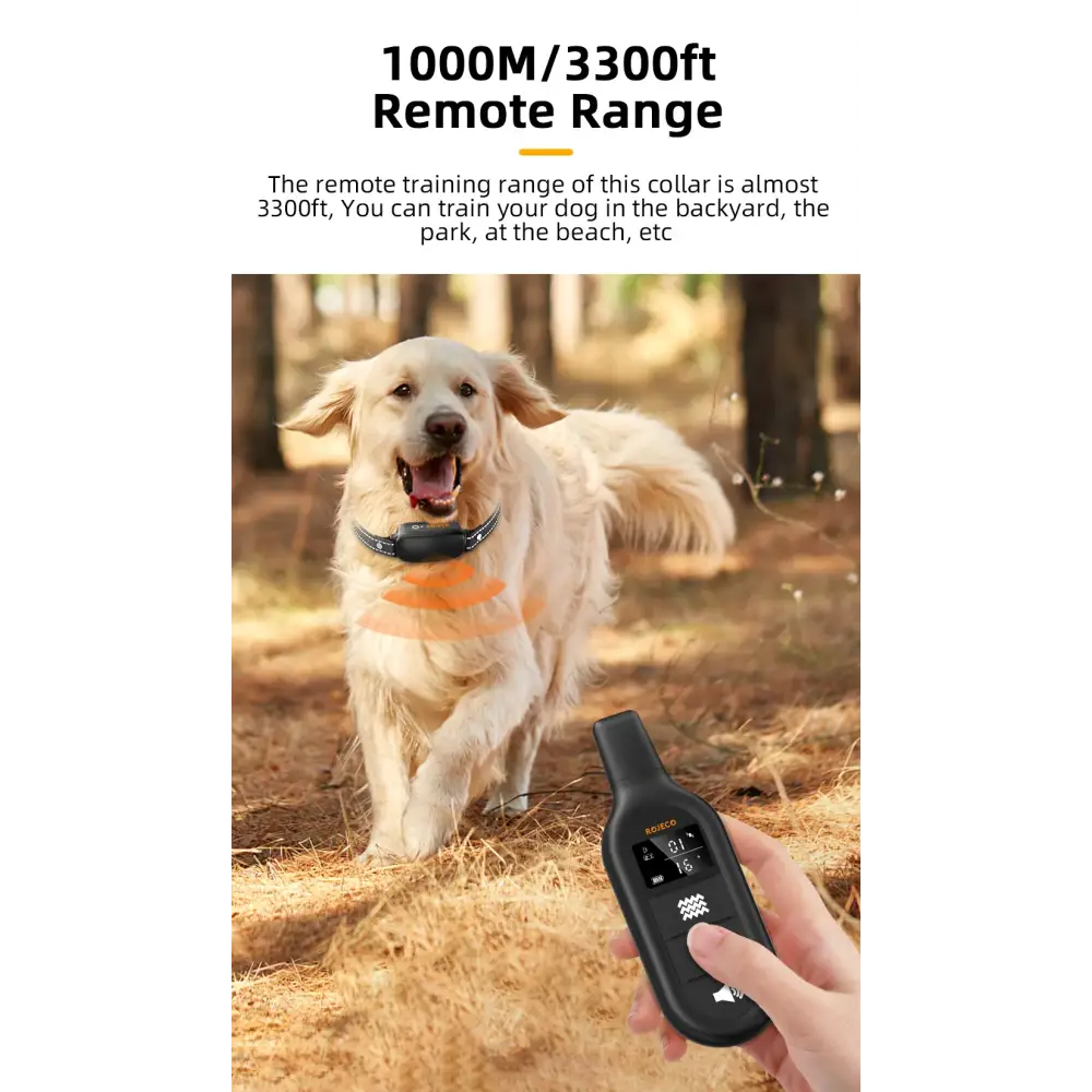 ROJECO Waterproof Dog Training Collar with Remote - Dog training collar