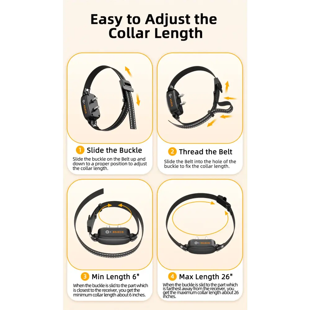 ROJECO Waterproof Dog Training Collar with Remote - Dog training collar