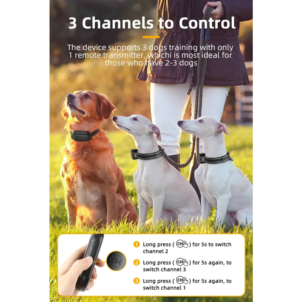 ROJECO Waterproof Dog Training Collar with Remote - Dog training collar