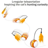 Rolling Pet Toys Interactive 360 Degree Automatic Self Rotating LED Light Sound Cat Chaser Ball Exercise