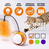 Rolling Pet Toys Interactive 360 Degree Automatic Self Rotating LED Light Sound Cat Chaser Ball Exercise