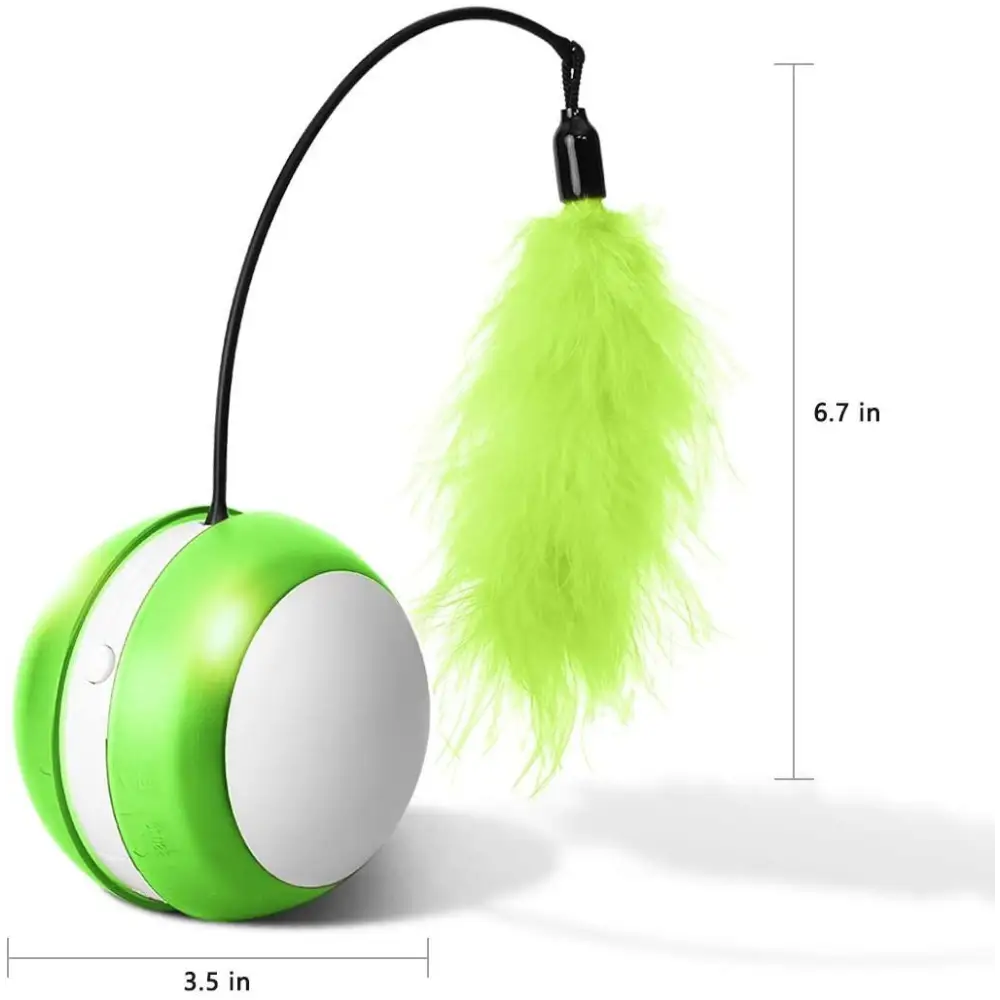 Rolling Pet Toys Interactive 360 Degree Automatic Self Rotating LED Light Sound Cat Chaser Ball Exercise
