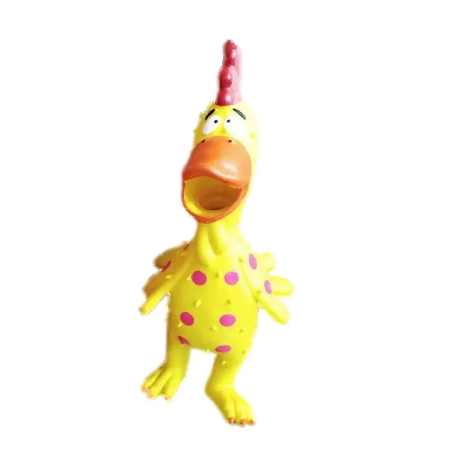 Pet Dog Toys Screaming Chicken Squeeze Sound Toy - Bite Resistant Dog Chew Toy - yellow