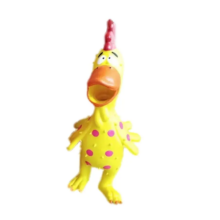 Pet Dog Toys Screaming Chicken Squeeze Sound Toy - Bite Resistant Dog Chew Toy - yellow