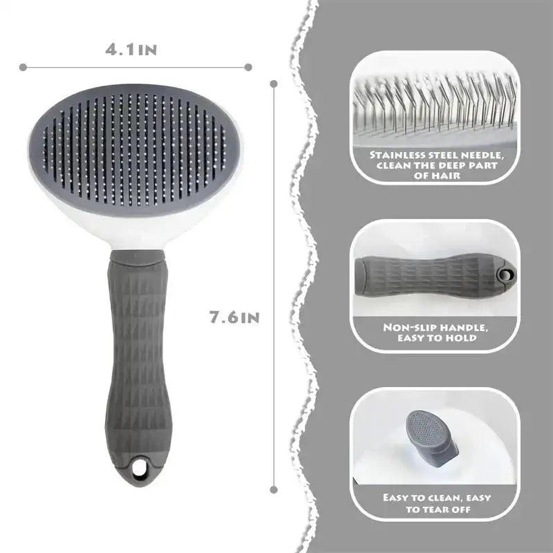 Self-Cleaning Pet Hair Removal Brush - Pet Hair Remover Brush