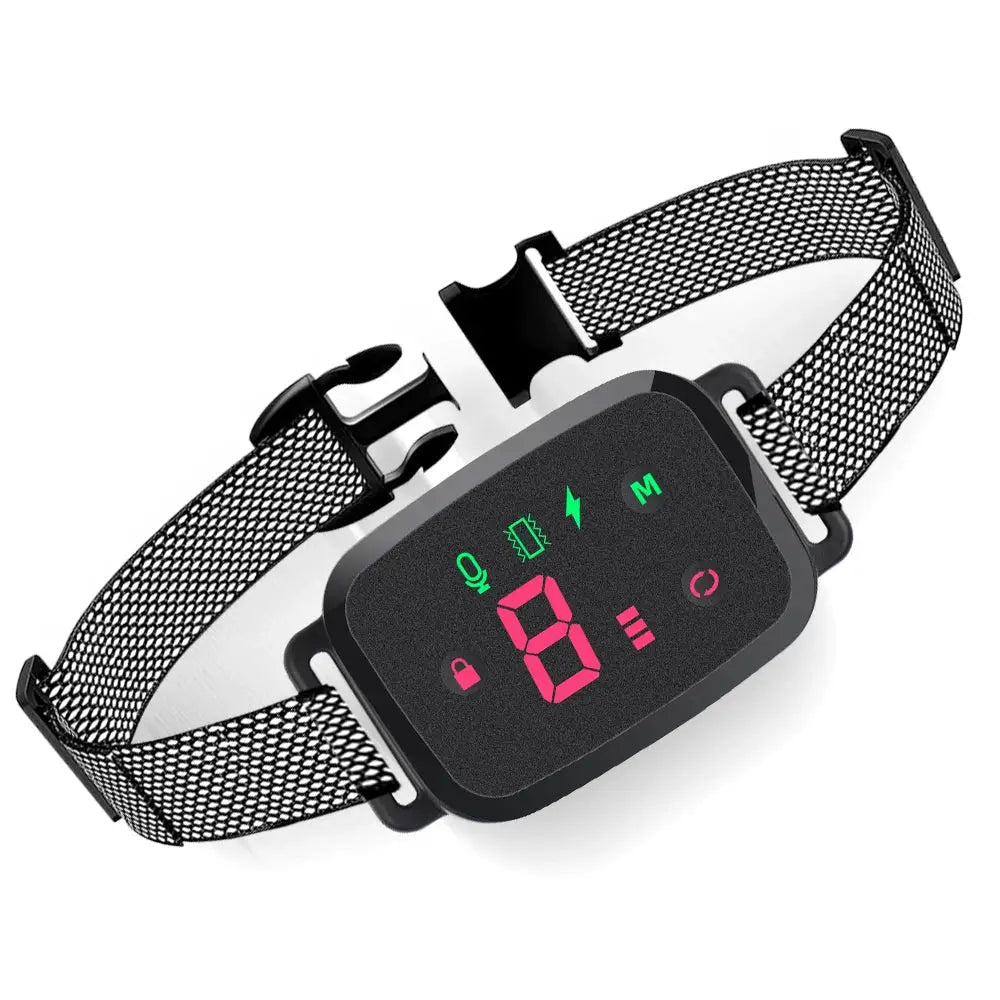 Smart Anti-Bark Dog Collar with HD Display - black - Dog training collar