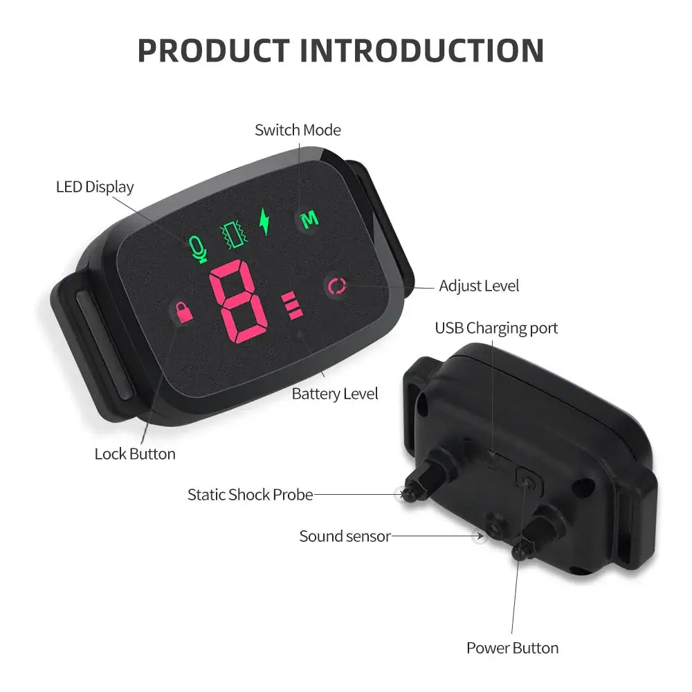 Smart Anti-Bark Dog Collar with HD Display - Dog training collar