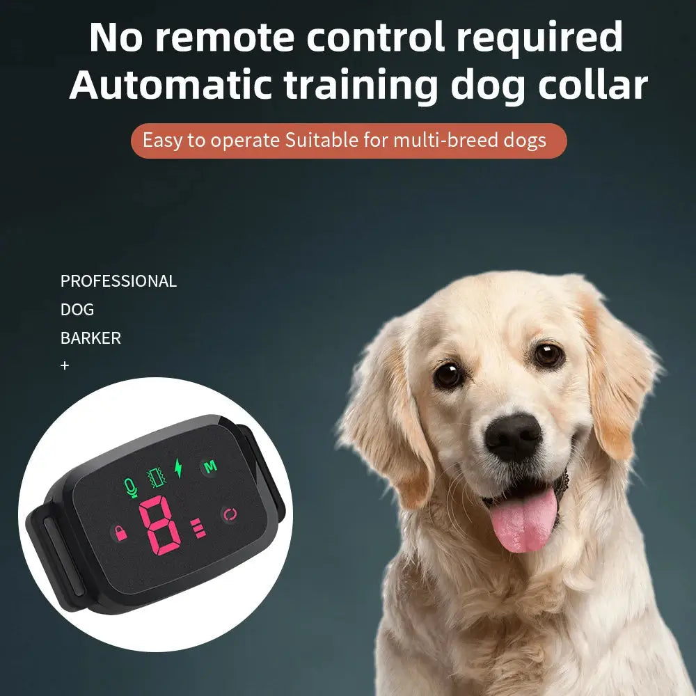 Smart Anti-Bark Dog Collar with HD Display - Dog training collar
