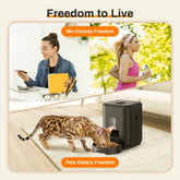 Smart Automatic Pet Feeder with Timer & Bowl - cat feeder