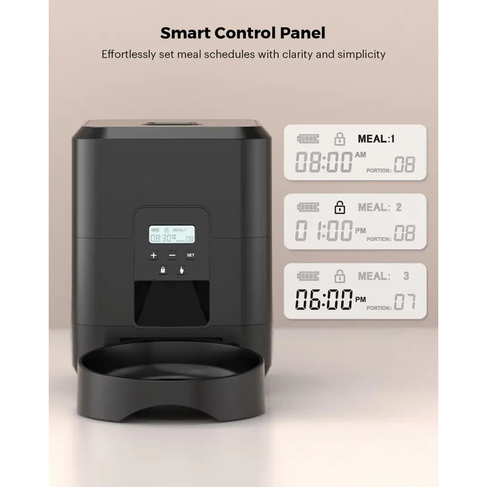Smart Automatic Pet Feeder with Timer & Bowl - cat feeder