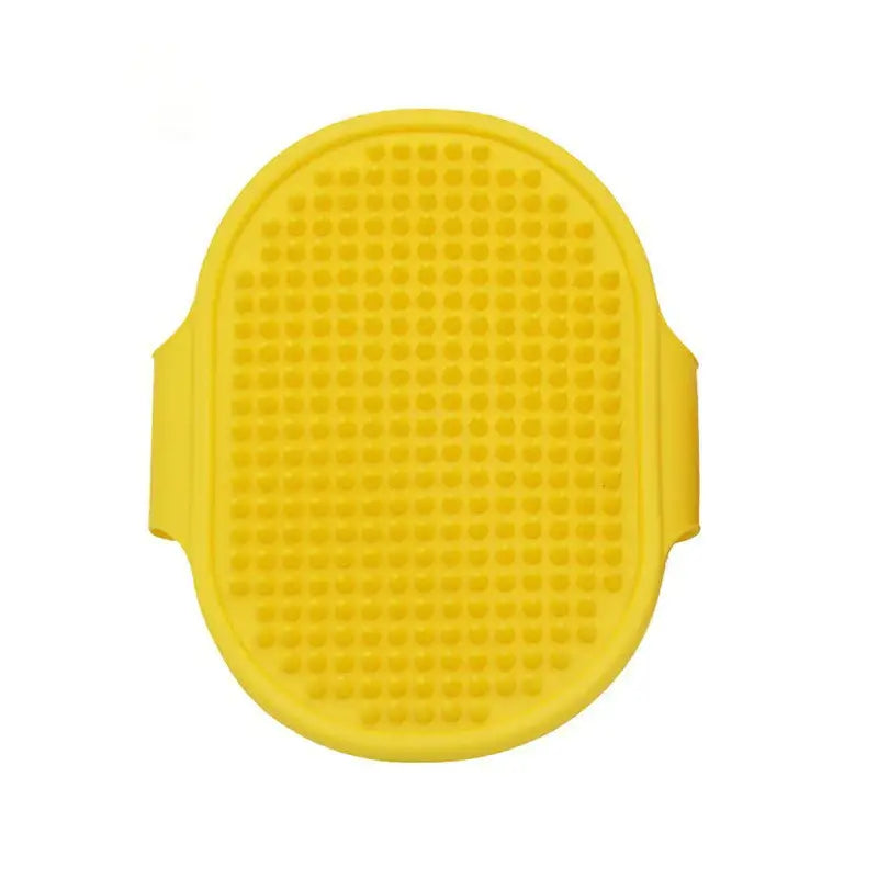 Soft Silicone Pet Bath & Grooming Brush - Yellow - CAT GROOMING BRUSH
