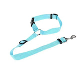 Solid Color Two-in-one Pet Car Seat Belt Nylon Lead Leash Backseat Safety Belt Adjustable Dogs Harness Collar Pet