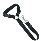 Solid Color Two-in-one Pet Car Seat Belt Nylon Lead Leash Backseat Safety Belt Adjustable Dogs Harness Collar Pet