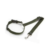 Solid Color Two-in-one Pet Car Seat Belt Nylon Lead Leash Backseat Safety Belt Adjustable Dogs Harness Collar Pet