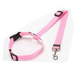 Solid Color Two-in-one Pet Car Seat Belt Nylon Lead Leash Backseat Safety Belt Adjustable Dogs Harness Collar Pet