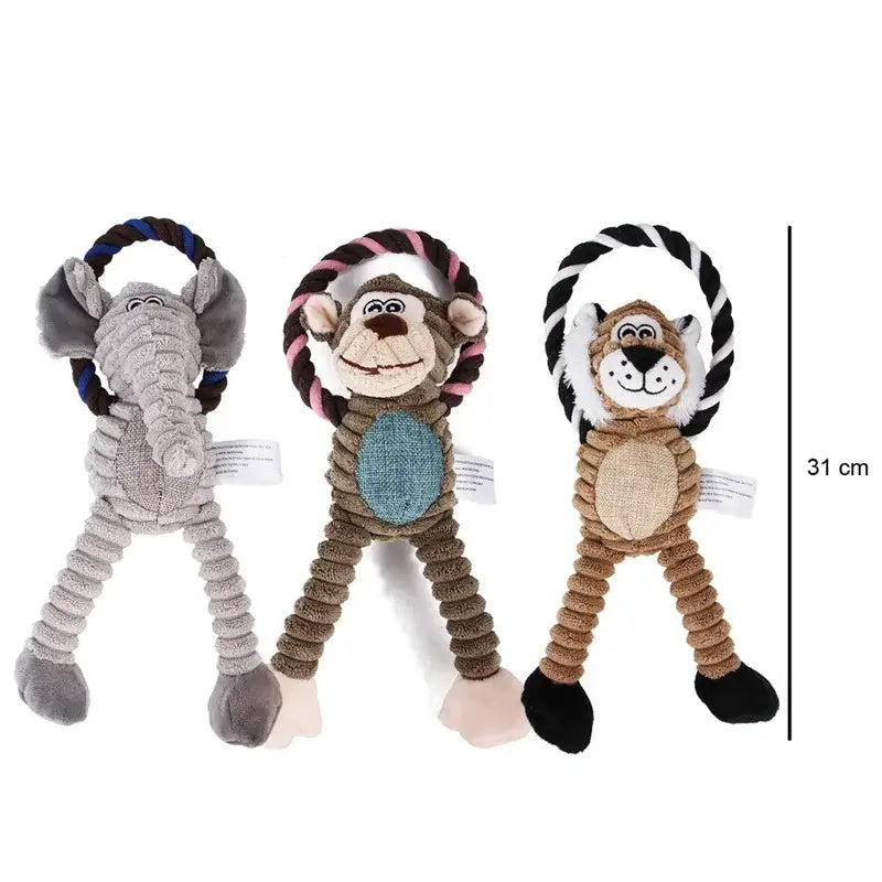 Squeaky Plush Dog Toy – Bite-Resistant & Interactive - dog toys