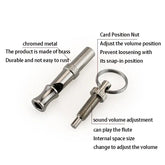 Stainless Steel Dog Training Whistle – Adjustable Bark Control - Silver - Pet training whistle