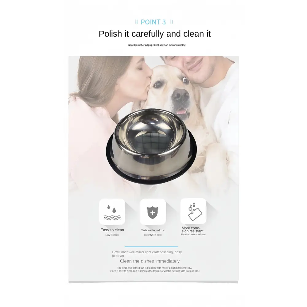 Stainless Steel Pet Feeding Bowl – 6 Sizes - pet bowls