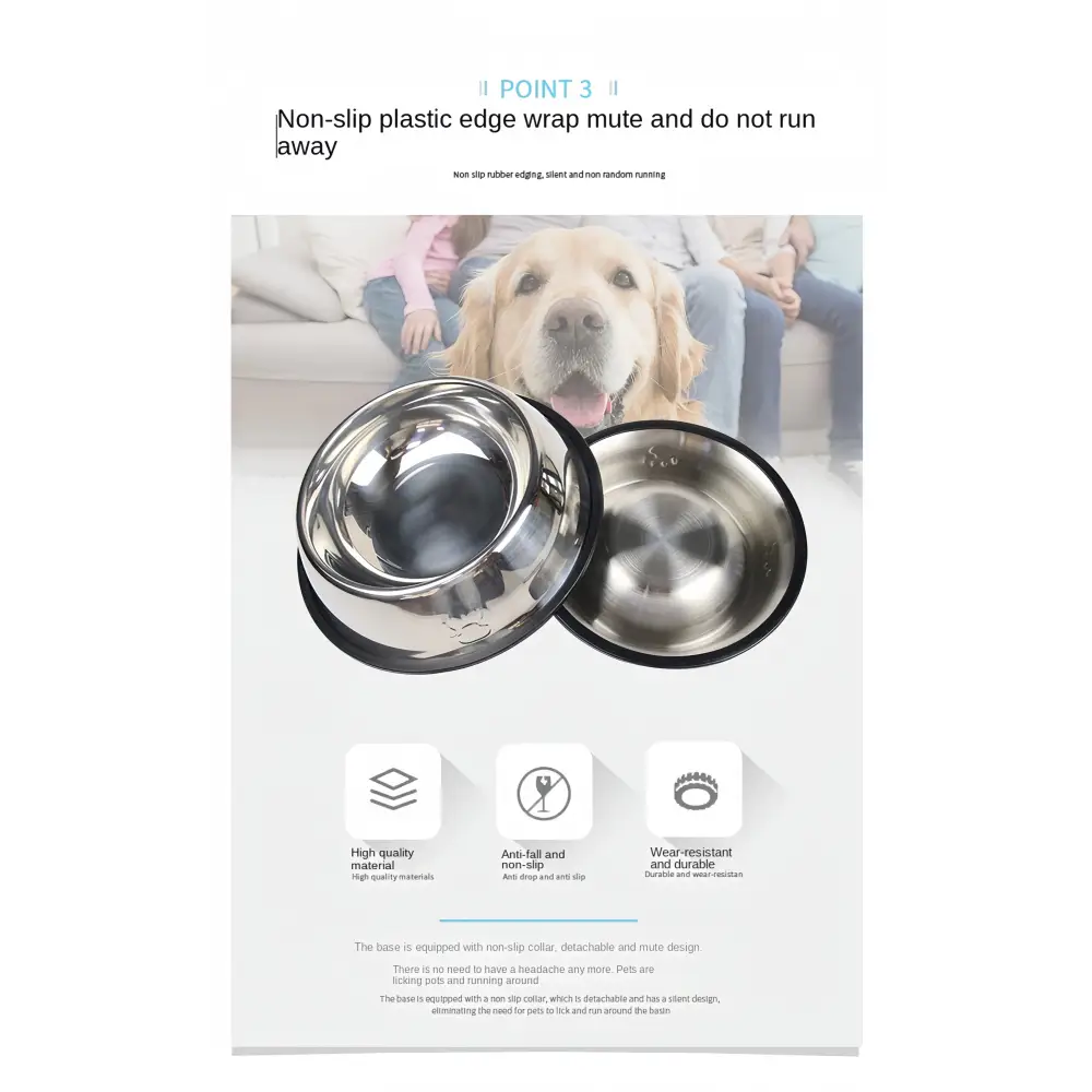 Stainless Steel Pet Feeding Bowl – 6 Sizes - pet bowls