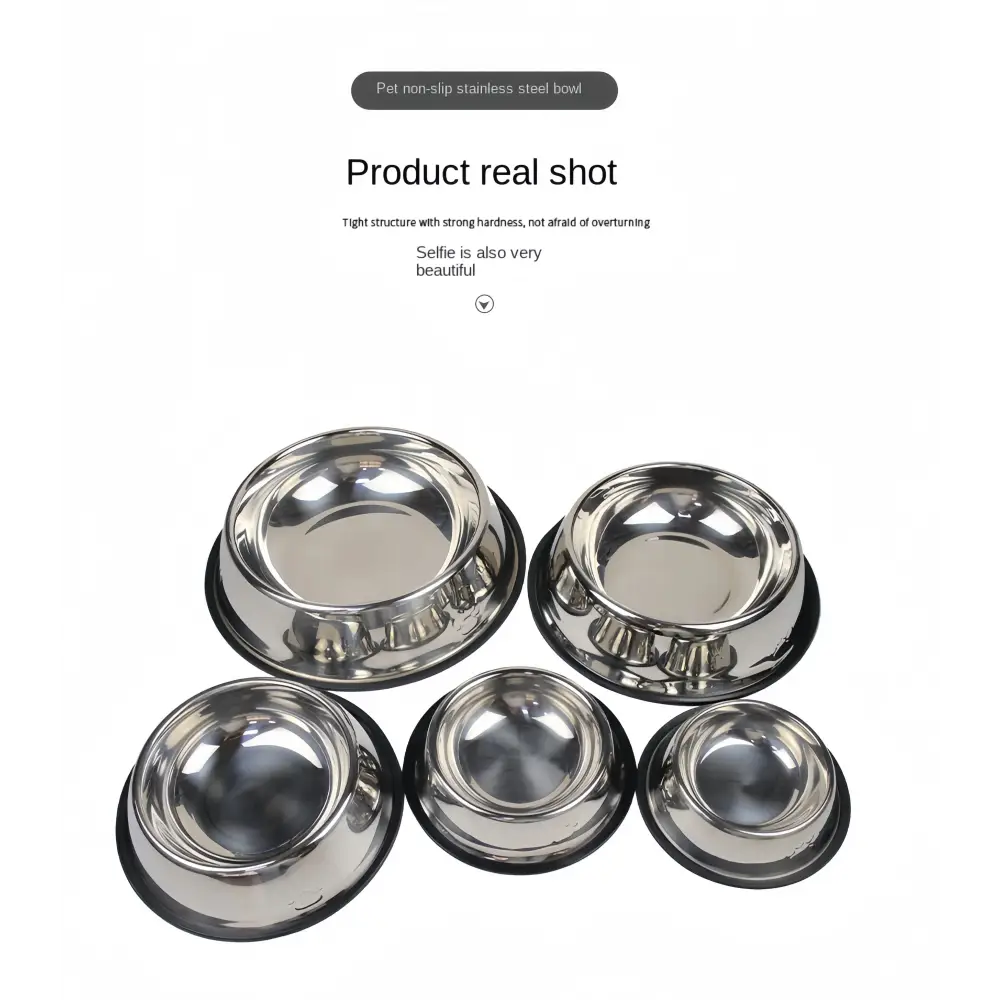 Stainless Steel Pet Feeding Bowl – 6 Sizes - pet bowls