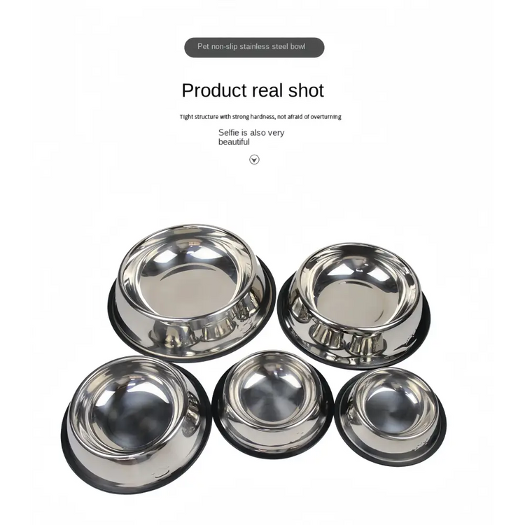 Stainless Steel Pet Feeding Bowl – 6 Sizes - pet bowls