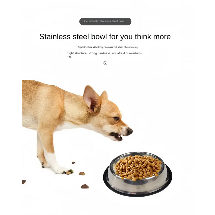 Stainless Steel Pet Feeding Bowl – 6 Sizes - pet bowls
