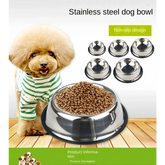 Stainless Steel Pet Feeding Bowl – 6 Sizes - pet bowls