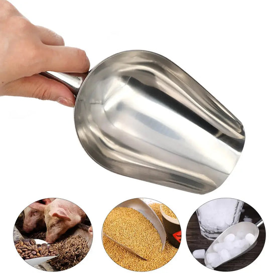 Stainless Steel Pet Food Scoop – 23.5×8×5 cm - steel - food scoop