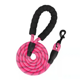 Strong Dog Leash Pet Leashes Reflective Leash For Big Small Medium Dog Leash Drag Pull Tow Golden Retriever - Pink