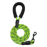Strong Dog Leash Pet Leashes Reflective Leash For Big Small Medium Dog Leash Drag Pull Tow Golden Retriever - green