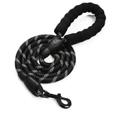 Strong Dog Leash Pet Leashes Reflective Leash For Big Small Medium Dog Leash Drag Pull Tow Golden Retriever - black