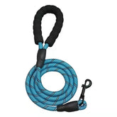 Strong Dog Leash Pet Leashes Reflective Leash For Big Small Medium Dog Leash Drag Pull Tow Golden Retriever - SKY BLUE