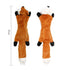 Stuffing-Free Plush Dog Toy – Squeaky & Crinkle Sound - Fox - dog toys