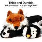 Stuffing-Free Plush Dog Toy – Squeaky & Crinkle Sound - dog toys