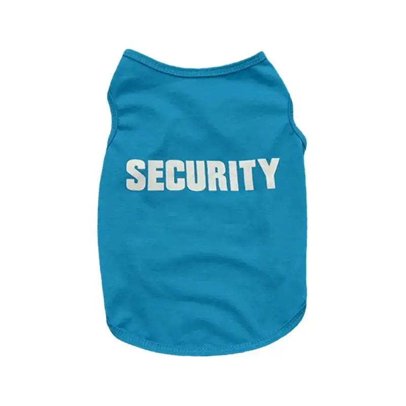 Summer Security Vest Shirt for Small Pets - Blue SEC / XS-suit 0.6-1.2kg / CHINA - dog clothing