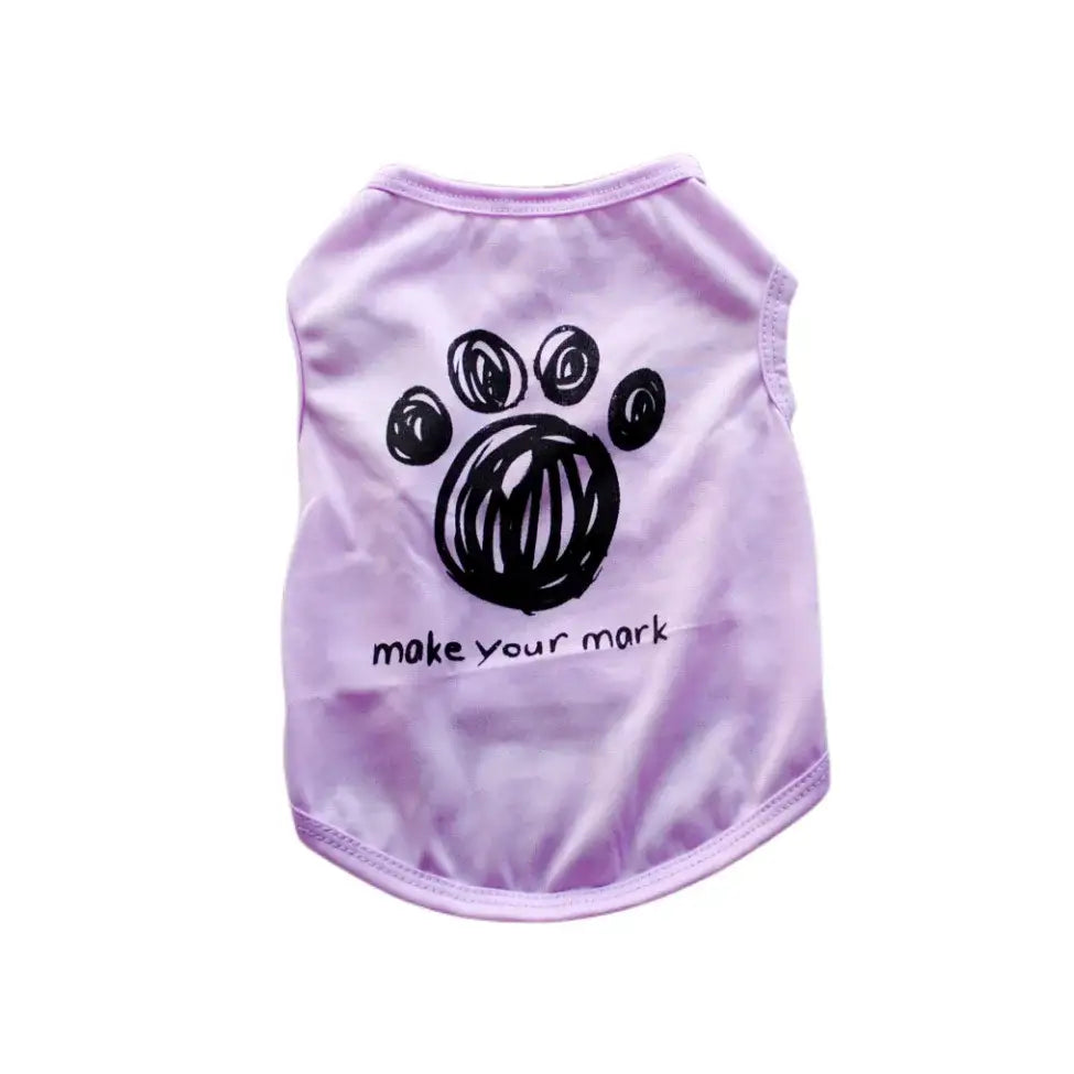 Summer Security Vest Shirt for Small Pets - Purple Paw / XS-suit 0.6-1.2kg / CHINA - dog clothing