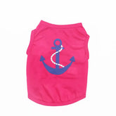 Summer Security Vest Shirt for Small Pets - Rose Anchor 1 / XS-suit 0.6-1.2kg / CHINA - dog clothing