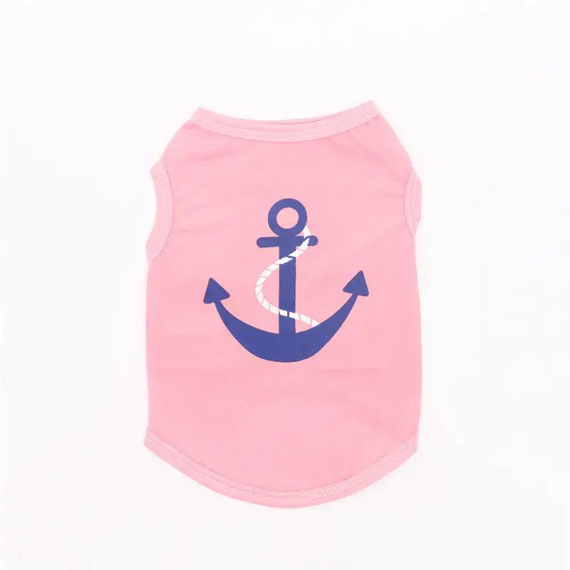 Summer Security Vest Shirt for Small Pets - Rose Anchor / XS-suit 0.6-1.2kg / CHINA - dog clothing